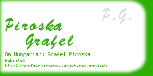 piroska grafel business card